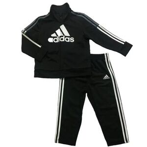 Boys Adidas set , Size 6, color black and white, pre owned $40.00